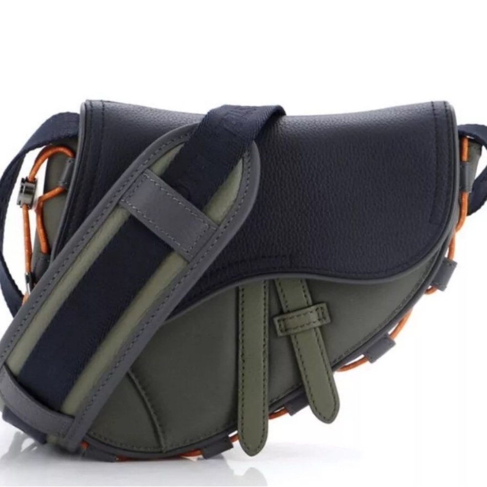 Christian Dior x Sacai Saddle Crossbody Bag Technical Fabric and Leather Mini
